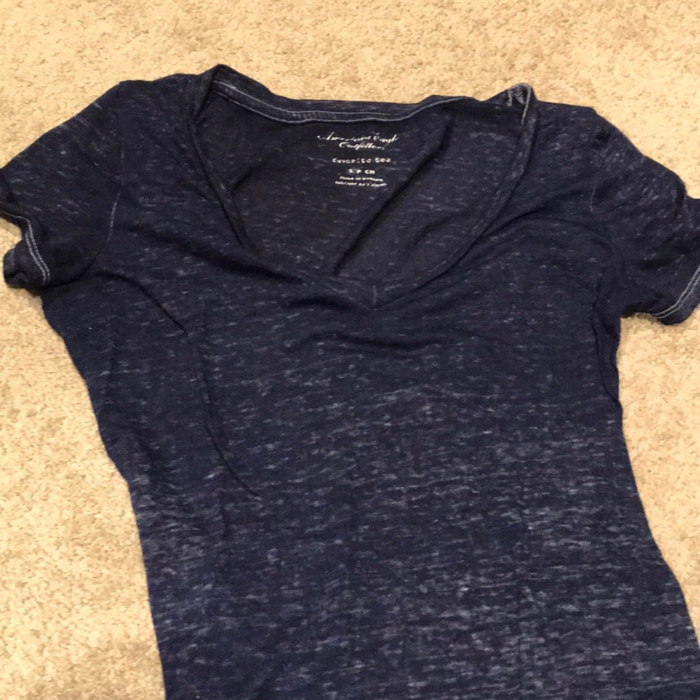 AE favorite tee heather dark blue